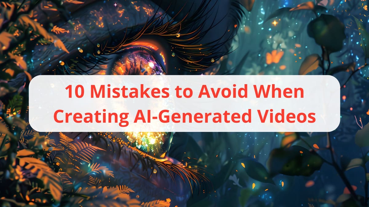 10 Mistakes to Avoid When Creating AI-Generated Videos